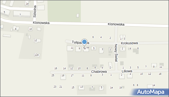 Czerlejno, Tulipanowa, 7a, mapa Czerlejno