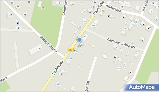 Czersk, Tucholska, 63, mapa Czersk