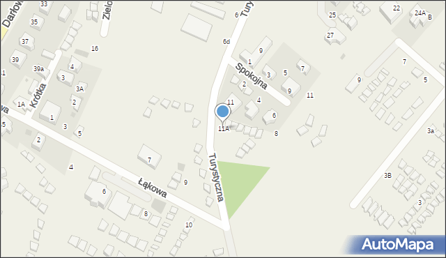 Dąbki, Turystyczna, 11A, mapa Dąbki