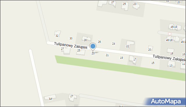 Dawidy Bankowe, Tulipanowy Zakątek, 23, mapa Dawidy Bankowe