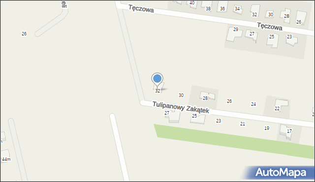 Dawidy Bankowe, Tulipanowy Zakątek, 32, mapa Dawidy Bankowe