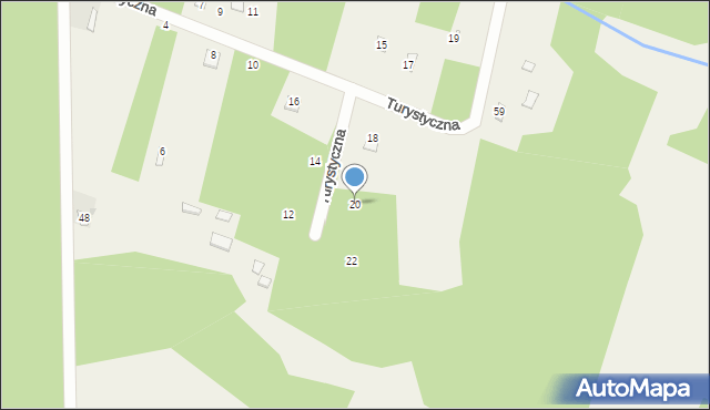 Dobieszyn, Turystyczna, 20, mapa Dobieszyn