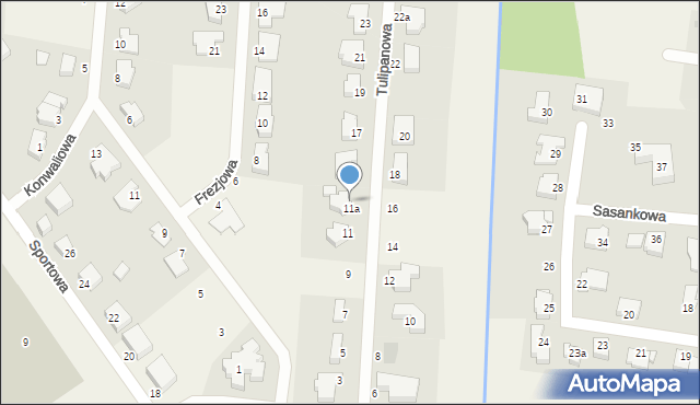 Dobra, Tulipanowa, 13, mapa Dobra