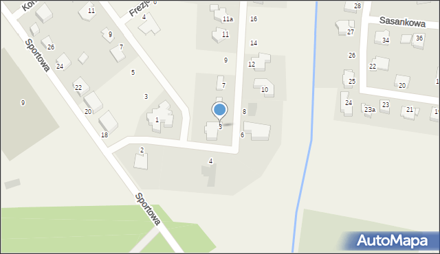 Dobra, Tulipanowa, 3, mapa Dobra