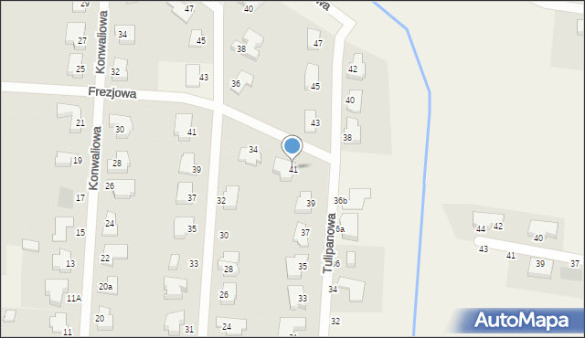 Dobra, Tulipanowa, 41, mapa Dobra