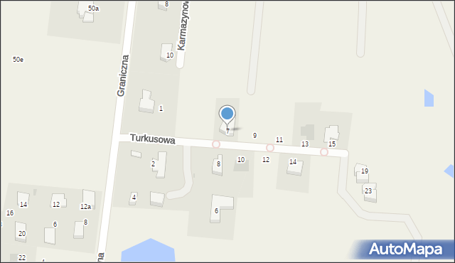 Dobra, Turkusowa, 7, mapa Dobra