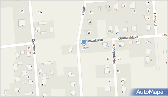 Dobroń, Tuwima Juliana, 16, mapa Dobroń