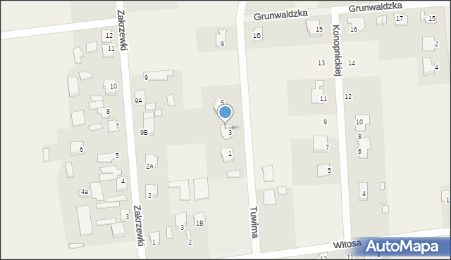 Dobroń, Tuwima Juliana, 7, mapa Dobroń