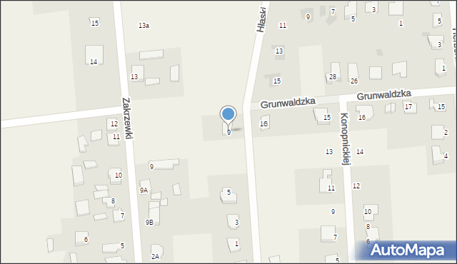 Dobroń, Tuwima Juliana, 9, mapa Dobroń