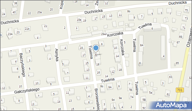 Duchnice, Tuwima Juliana, 22, mapa Duchnice
