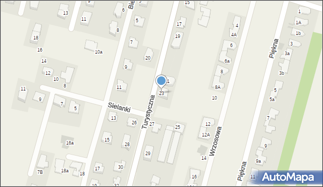 Dziekanów Polski, Turystyczna, 23, mapa Dziekanów Polski