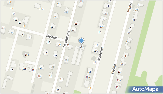 Dziekanów Polski, Turystyczna, 25, mapa Dziekanów Polski