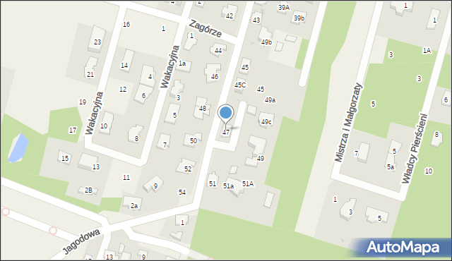 Dziekanów Polski, Turystyczna, 47a, mapa Dziekanów Polski