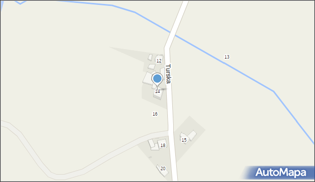 Dziergowice, Turska, 14, mapa Dziergowice