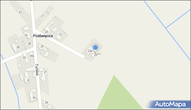 Dziergowice, Turska, 23, mapa Dziergowice