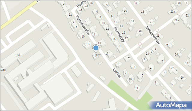 Elbląg, Turbinowców, 16, mapa Elbląga