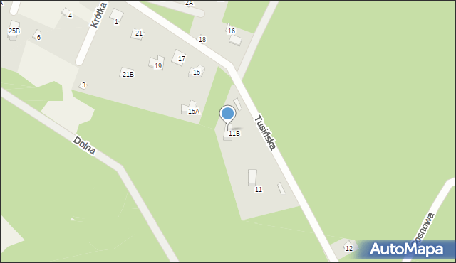 Gąsiorowo, Tusińska, 13, mapa Gąsiorowo