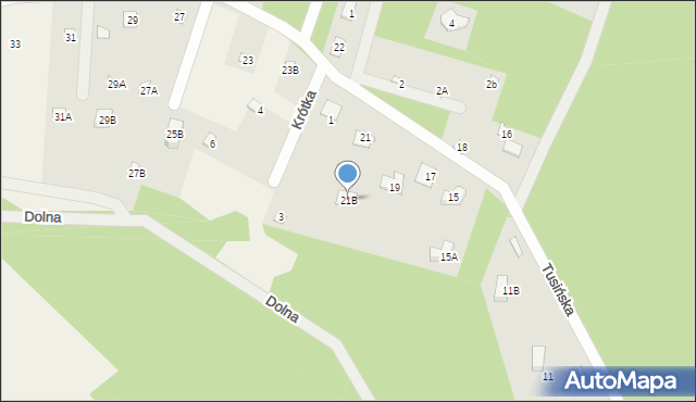 Gąsiorowo, Tusińska, 21B, mapa Gąsiorowo