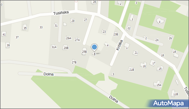 Gąsiorowo, Tusińska, 23C, mapa Gąsiorowo