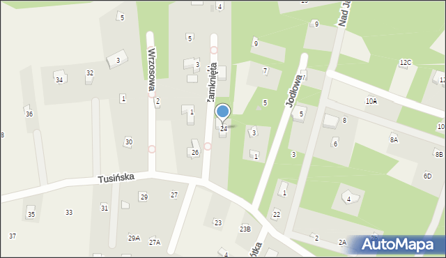 Gąsiorowo, Tusińska, 24, mapa Gąsiorowo