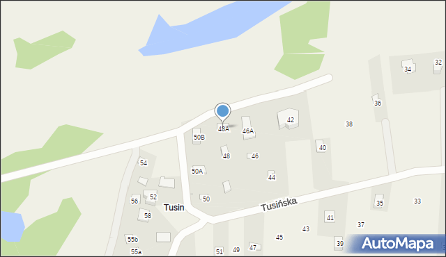 Gąsiorowo, Tusińska, 48A, mapa Gąsiorowo