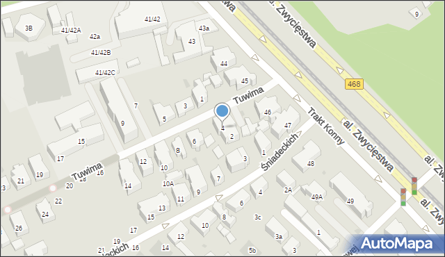 Gdańsk, Tuwima Juliana, 4, mapa Gdańska