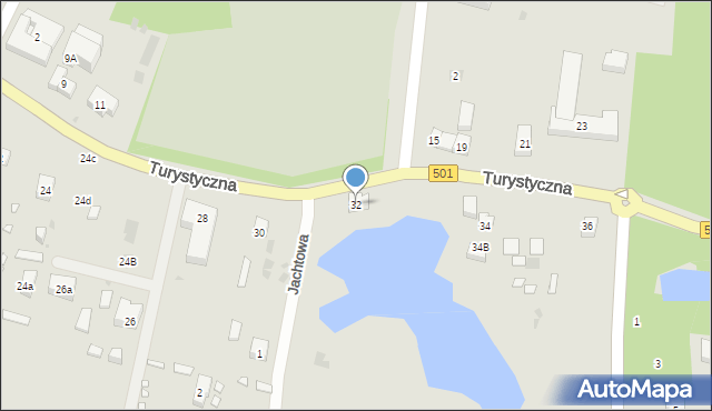 Gdańsk, Turystyczna, 32, mapa Gdańska