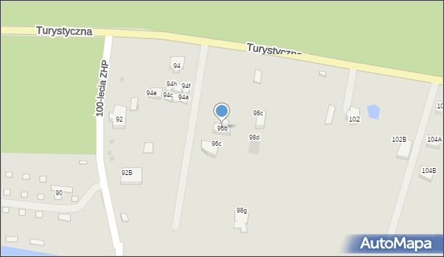 Gdańsk, Turystyczna, 96b, mapa Gdańska