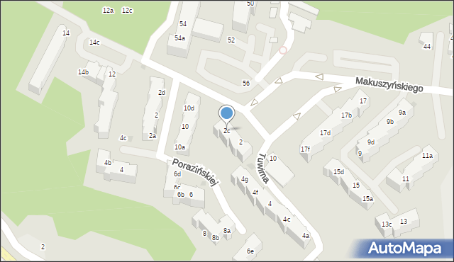 Gdynia, Tuwima Juliana, 2c, mapa Gdyni