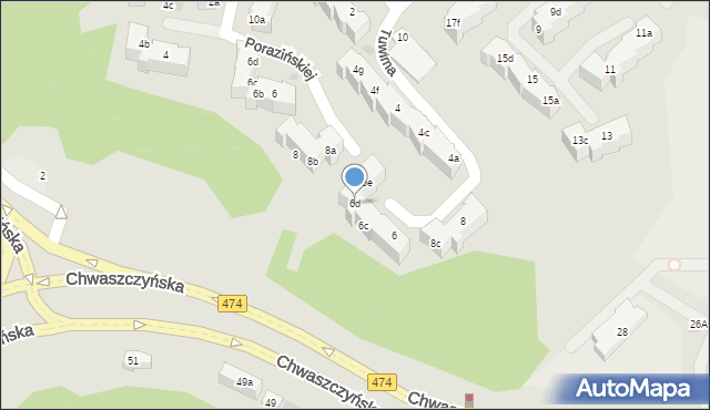 Gdynia, Tuwima Juliana, 6d, mapa Gdyni