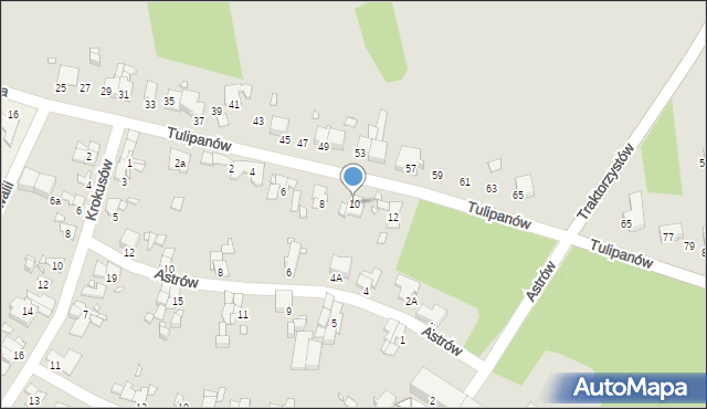 Gliwice, Tulipanów, 10, mapa Gliwic