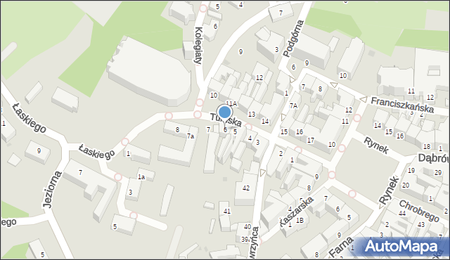 Gniezno, Tumska, 6, mapa Gniezna