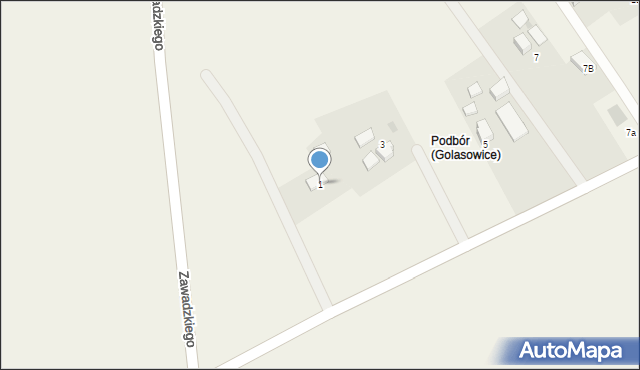 Golasowice, Tuwima Juliana, 1, mapa Golasowice