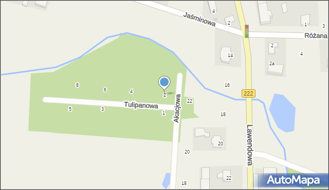 Gołębiewo Wielkie, Tulipanowa, 2, mapa Gołębiewo Wielkie