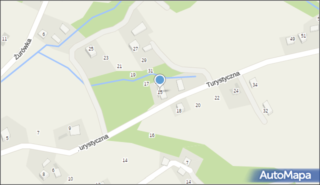Górki Wielkie, Turystyczna, 15, mapa Górki Wielkie