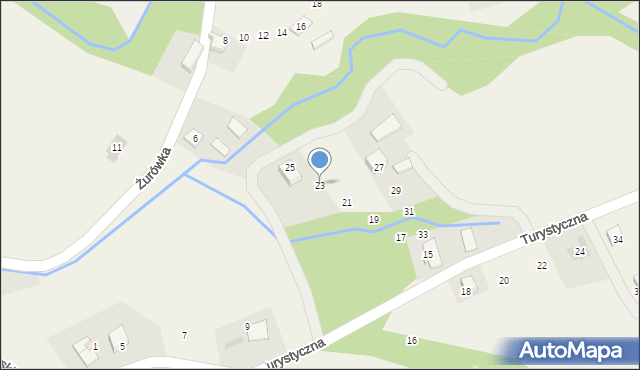 Górki Wielkie, Turystyczna, 23, mapa Górki Wielkie