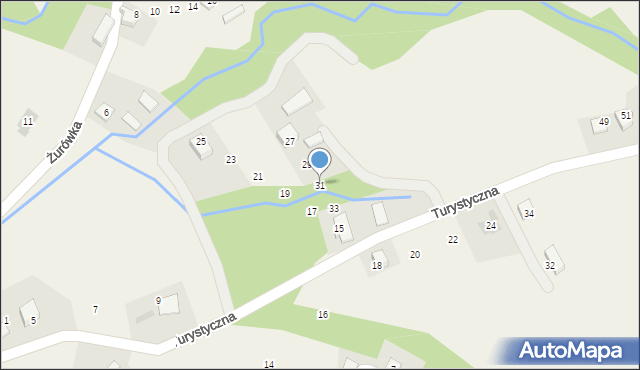 Górki Wielkie, Turystyczna, 31, mapa Górki Wielkie
