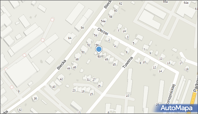 Gorlice, Tuwima Juliana, 53, mapa Gorlic