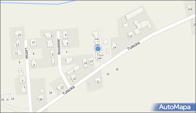 Gowarzewo, Tulecka, 14b, mapa Gowarzewo