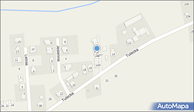 Gowarzewo, Tulecka, 14e, mapa Gowarzewo