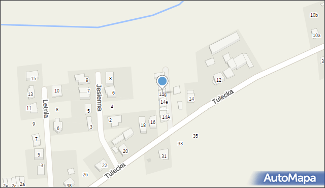 Gowarzewo, Tulecka, 14g, mapa Gowarzewo