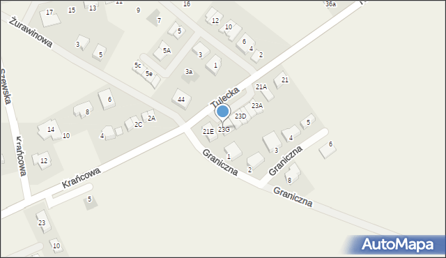 Gowarzewo, Tulecka, 23G, mapa Gowarzewo