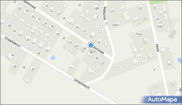 Grębów, Tulipanowa, 48, mapa Grębów