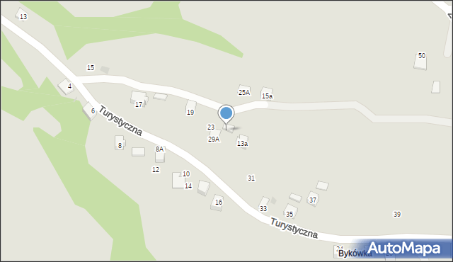 Grybów, Turystyczna, 29B, mapa Grybów