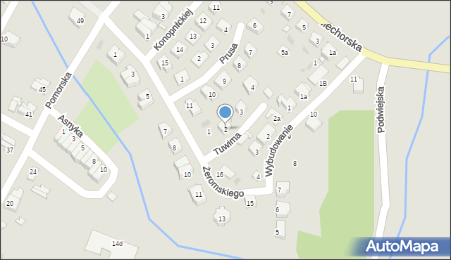 Gryfice, Tuwima Juliana, 2, mapa Gryfice