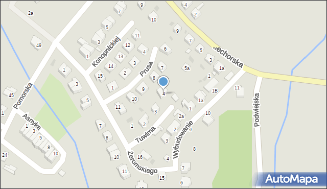 Gryfice, Tuwima Juliana, 4, mapa Gryfice