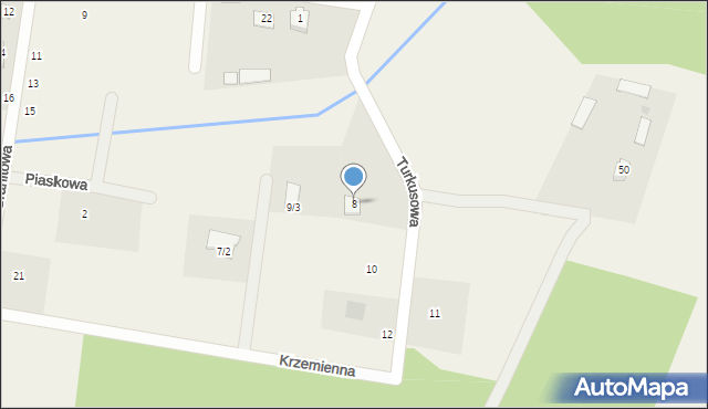 Henrykowo, Turkusowa, 8, mapa Henrykowo