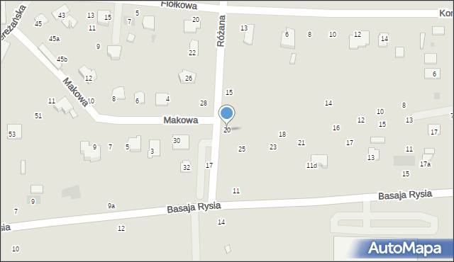 Hrubieszów, Tulipanowa, 20, mapa Hrubieszów