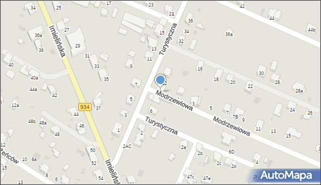 Imielin, Turystyczna, 10, mapa Imielin