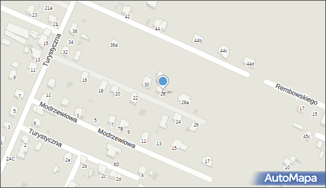 Imielin, Turystyczna, 28, mapa Imielin